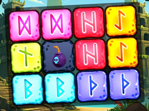 Runic Block Collapse游戏截图 - puzzles - 免费在线游戏