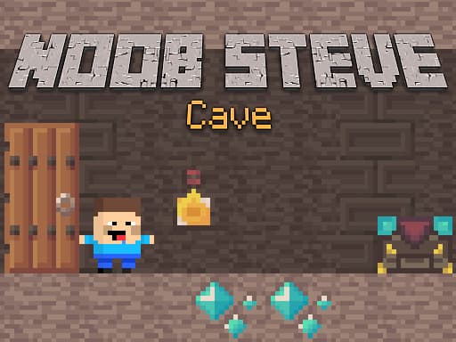 Captura de pantalla del juego Noob Steve Cave - arcade - Juego gratuito en línea