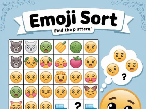 Emoji Sort game screenshot - puzzles - Free online game
