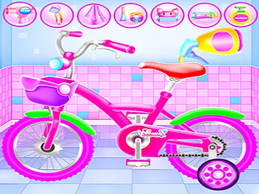 Girl Bike Fix Washing Salon game screenshot - hypercasual - Free online game