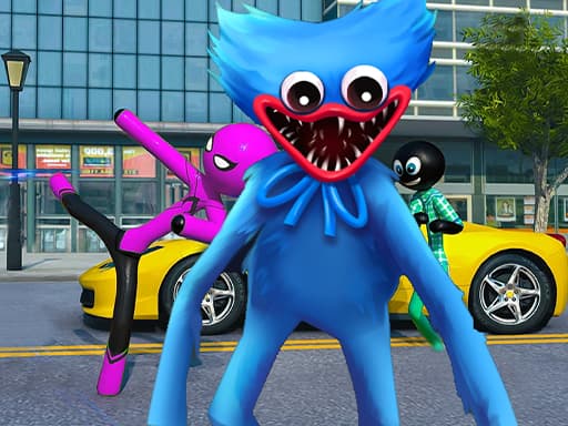 Captura de pantalla del juego poppy playtime battle city - adventure - Juego gratuito en línea