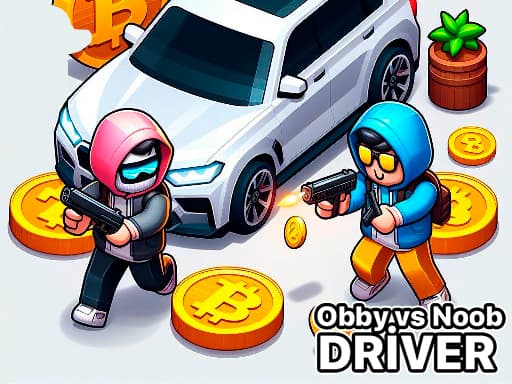 Captura de pantalla del juego Obby vs Noob Driver - arcade - Juego gratuito en línea