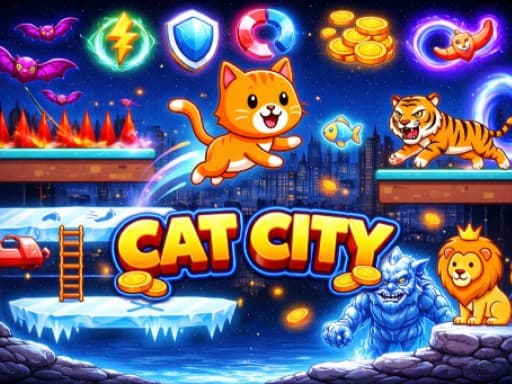 Captura de pantalla del juego CAT CITY  - arcade - Juego gratuito en línea