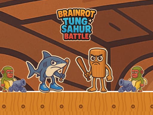 Captura de pantalla del juego Brainrot Tung Sahur Battle - arcade - Juego gratuito en línea