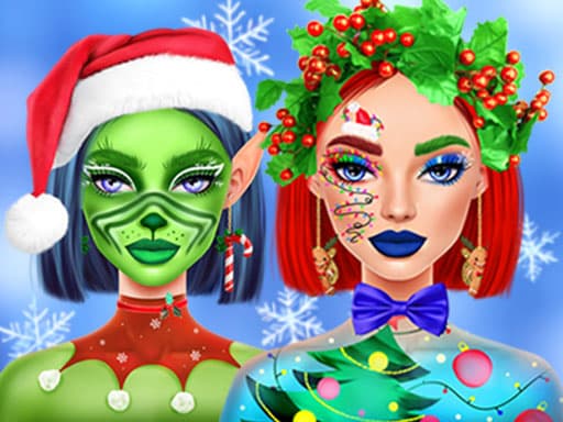 Ellie Christmas Makeup game screenshot - girls - Free online game