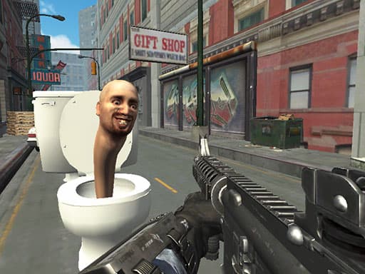 Captura de pantalla del juego Dead Aim: Skibidi Toilets Attack - shooting - Juego gratuito en línea