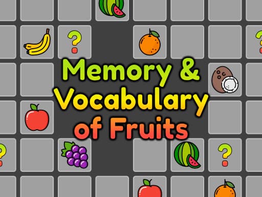 Memory and Vocabulary of Fruits游戏截图 - puzzles - 免费在线游戏