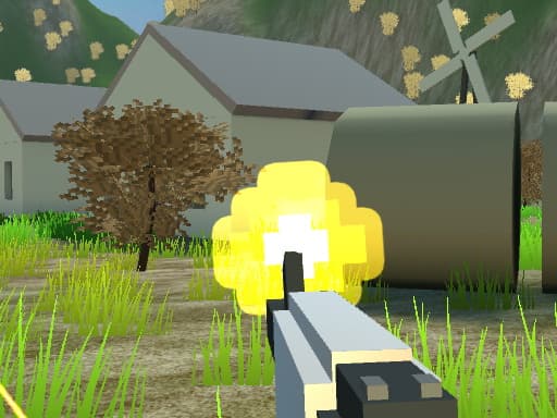 Captura de pantalla del juego Pixel Village Battle 3D.IO - shooting - Juego gratuito en línea