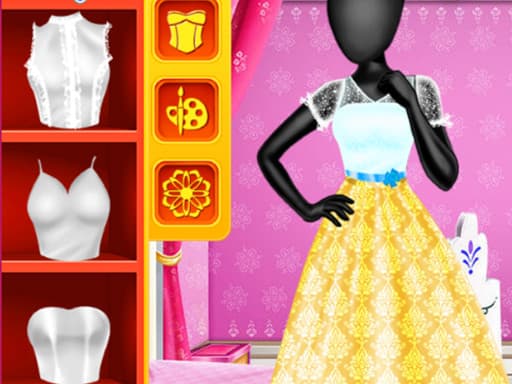 Fashion Studio Snow Queen Dress 2 game screenshot - girls - Free online game