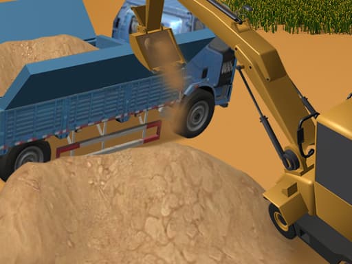 Excavator Driving Challenge game screenshot - sports - Free online game