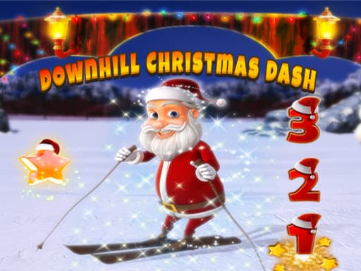 Downhill Christmas Dash game screenshot - sports - Free online game