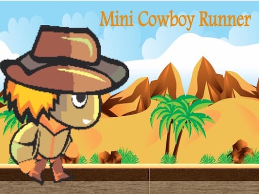 Captura de pantalla del juego mini cowboy runner - racing - Juego gratuito en línea