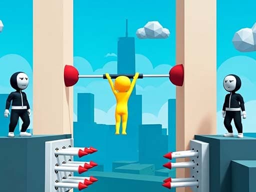 Captura de pantalla del juego Fall Guy Stick Column Runner - arcade - Juego gratuito en línea