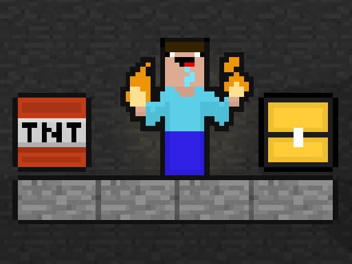Noob vs TNT Boom game screenshot - puzzles - Free online game