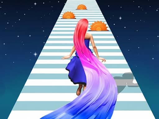 Long Hair Rush Challenge game screenshot - girls - Free online game