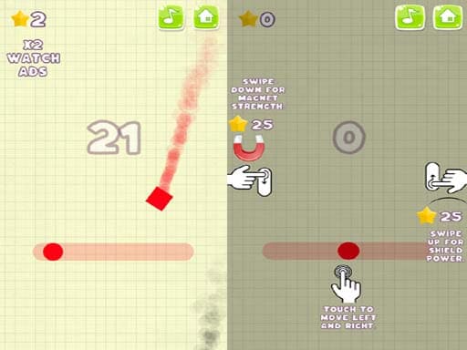 Space Fall game screenshot - arcade - Free online game