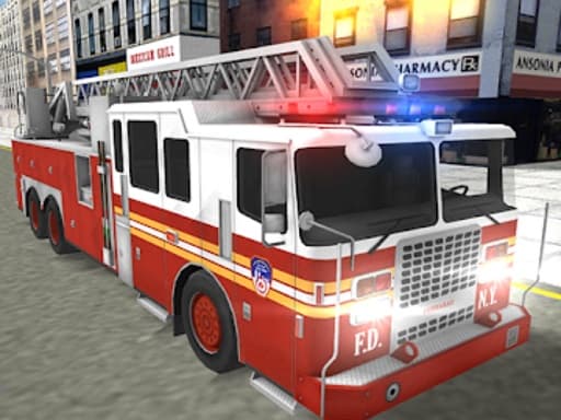 Real Truck Fire Drive Sim game screenshot - racing - Free online game