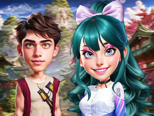 Winter CosmoFest game screenshot - girls - Free online game