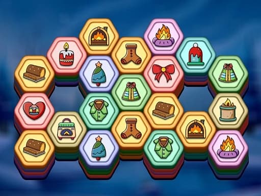 Winter Hexa Stack游戏截图 - puzzles - 免费在线游戏