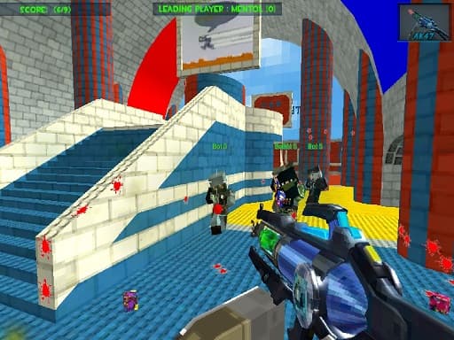 Blocky Gun Paintball 3 game screenshot - multiplayer - Free online game