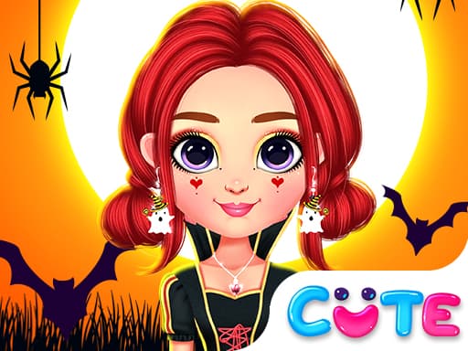 Rainbow Girls Halloween Salon game screenshot - girls - Free online game