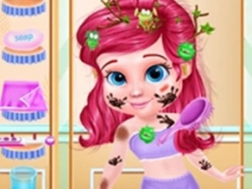 Messy Little Mermaid Makeover - Makeup &amp; Dressup game screenshot - hypercasual - Free online game