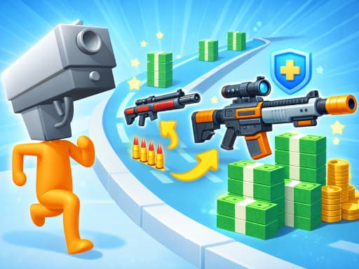 Gun Upgrade Rush game screenshot - arcade - Free online game