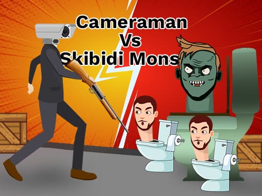 Captura de pantalla del juego Cameraman vs Skibidi Monster : Fun Battle - shooting - Juego gratuito en línea