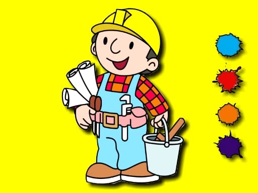 Captura de pantalla del juego Bob the Builder Coloring - hypercasual - Juego gratuito en línea