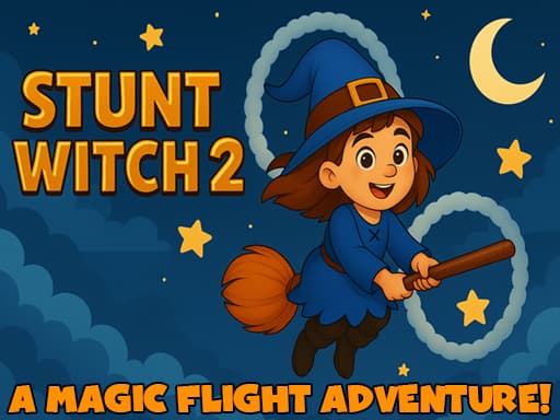 Stunt Witch 2 game screenshot - girls - Free online game