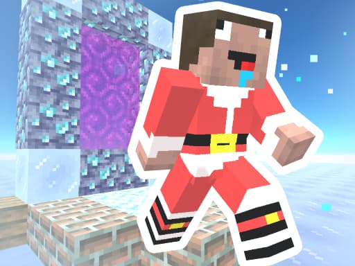 Captura de pantalla del juego Noob Steve Christmas - adventure - Juego gratuito en línea