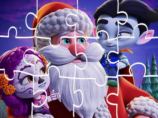 Super Monsters Christmas Jigsaw game screenshot - girls - Free online game