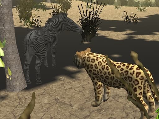 African Cheetah Hunting Simulator game screenshot - action - Free online game