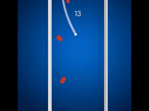 DownHill Ball game screenshot - hypercasual - Free online game
