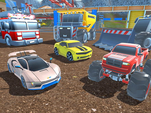 Captura de pantalla del juego Mad Cars Racing and Crash - racing - Juego gratuito en línea