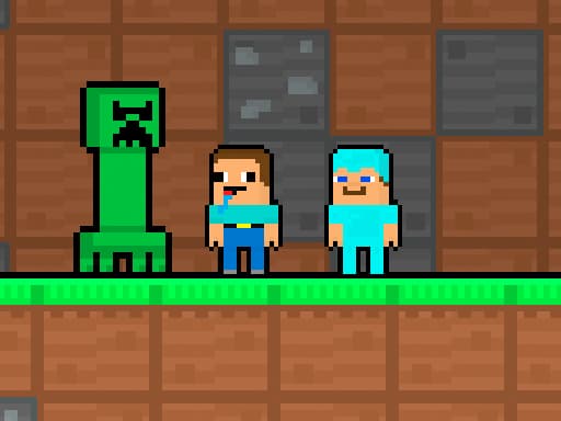 Noob and Pro Monster School game screenshot - arcade - Free online game