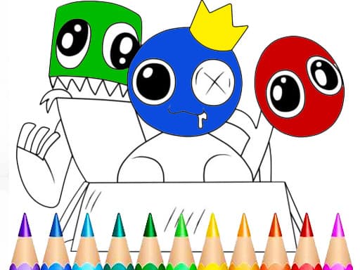 Rainbow Friends Coloring Book Game游戏截图 - girls - 免费在线游戏