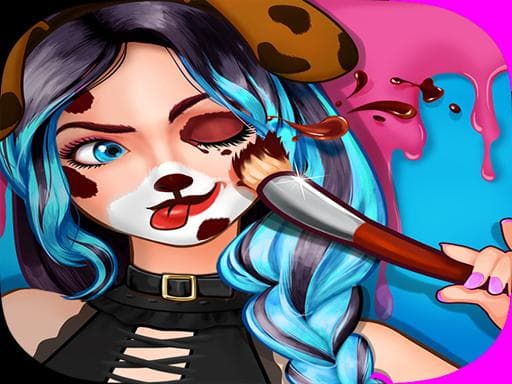 Face Paint Party - Social Star Dress-Up Games game screenshot - girls - Free online game