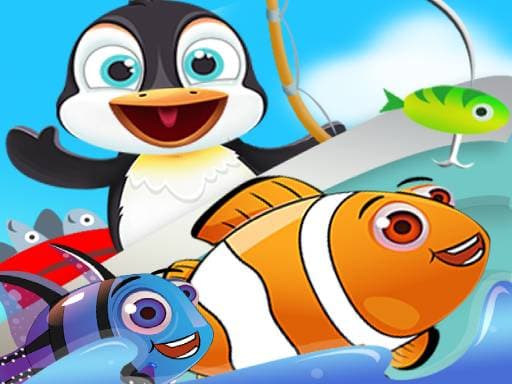 Fish Games For Kids | Trawling Penguin Games game screenshot - hypercasual - Free online game