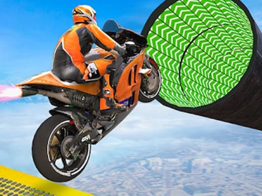 Motorcycle Stunts Drive game screenshot - racing - Free online game