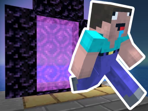 Captura de pantalla del juego Noob Steve Parkour - arcade - Juego gratuito en línea