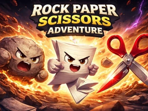 Captura de pantalla del juego Rock Paper Scissors Adventure - hypercasual - Juego gratuito en línea
