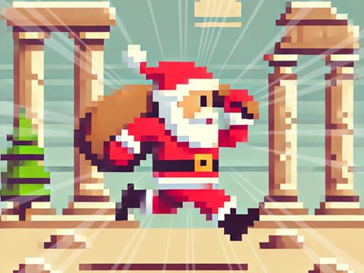 Captura de pantalla del juego Retro Santa - clicker - Juego gratuito en línea