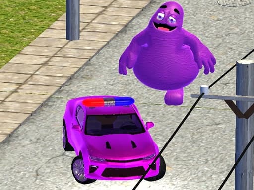 Grimace vs Police SuperCar游戏截图 - racing - 免费在线游戏
