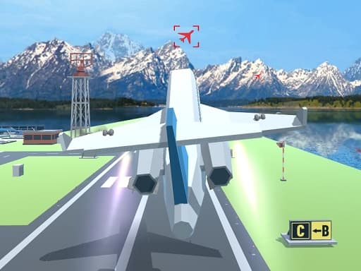 Polygon Flight Simulator game screenshot - action - Free online game