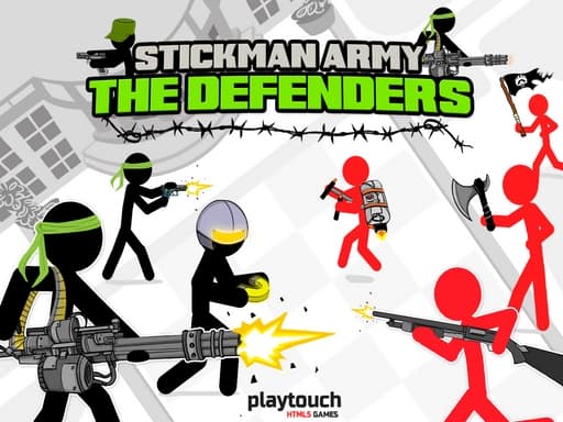 Captura de pantalla del juego Stickman Army : The Defenders - shooting - Juego gratuito en línea