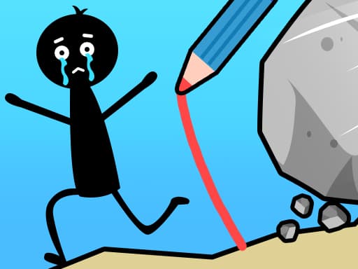 Save The Stick Draw Line game screenshot - puzzles - Free online game