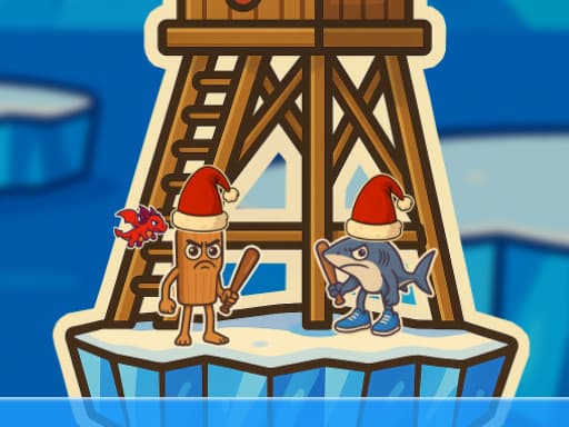 Captura de pantalla del juego Tung Tung Sahur Snow Arena - arcade - Juego gratuito en línea