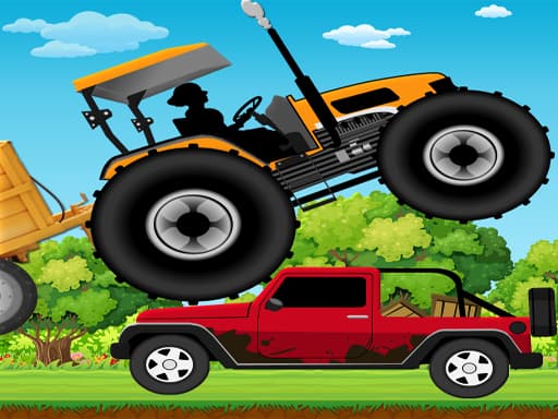 Captura de pantalla del juego Hill Climb Tractor - racing - Juego gratuito en línea