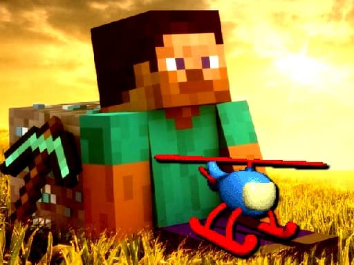 Captura de pantalla del juego Minecraft Helicopter Adventure - arcade - Juego gratuito en línea
